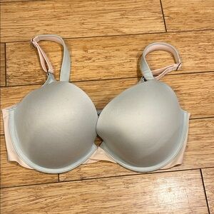 SPANX Light Blue & Beige Women's Pillow Cup Bra 34DD